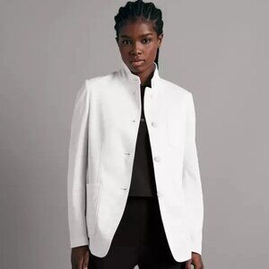 RAG & BONE Sid Cotton Pique Blazer, White Size 6 NWOT MSRP $595.00